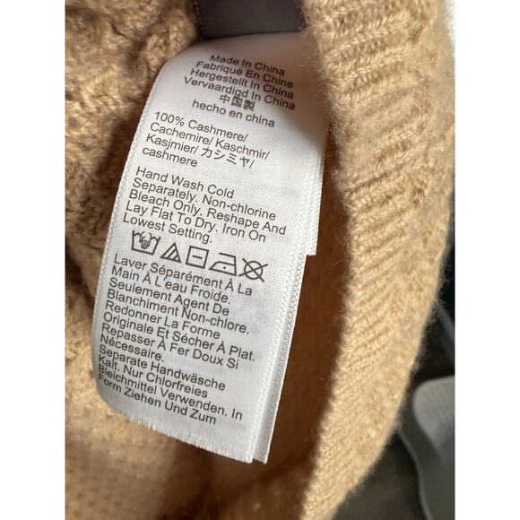 J.Crew Cashmere Pointelle Tank Top Sweater Womens M Khaki Cropped Quiet Luxury - Picture 6 of 8